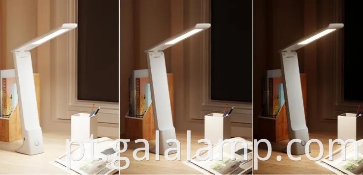 Luz de proteção para os olhos LED múltiplo, carregamento dobrável, lâmpada de mesa de escurecimento